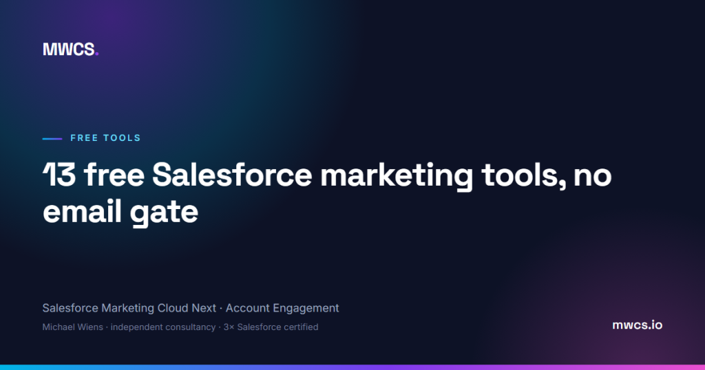 Free tools — MWCS