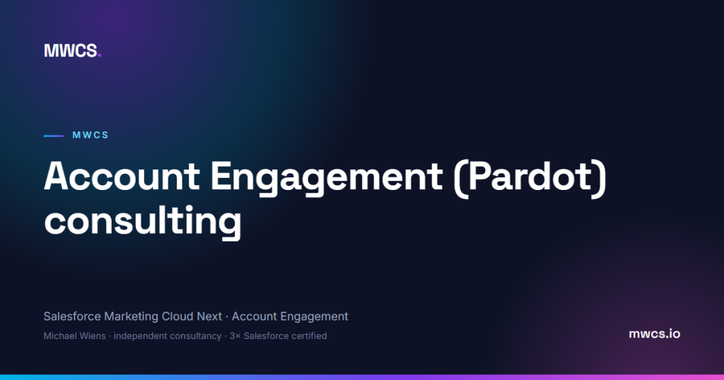 Account Engagement (Pardot) consulting — MWCS