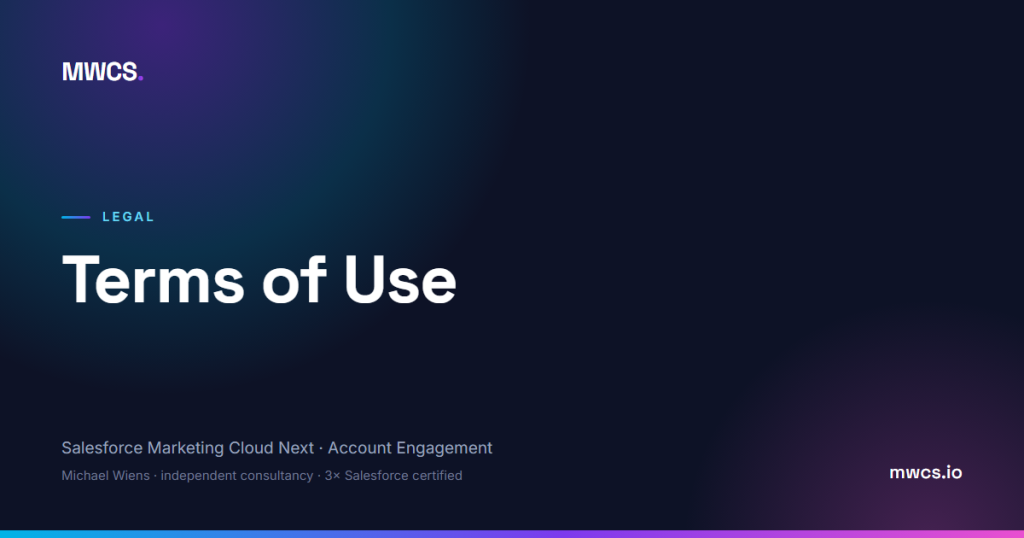 Terms of Use — MWCS