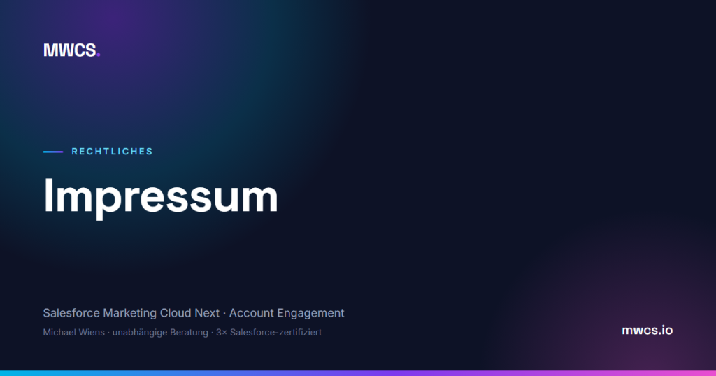 Impressum — MWCS