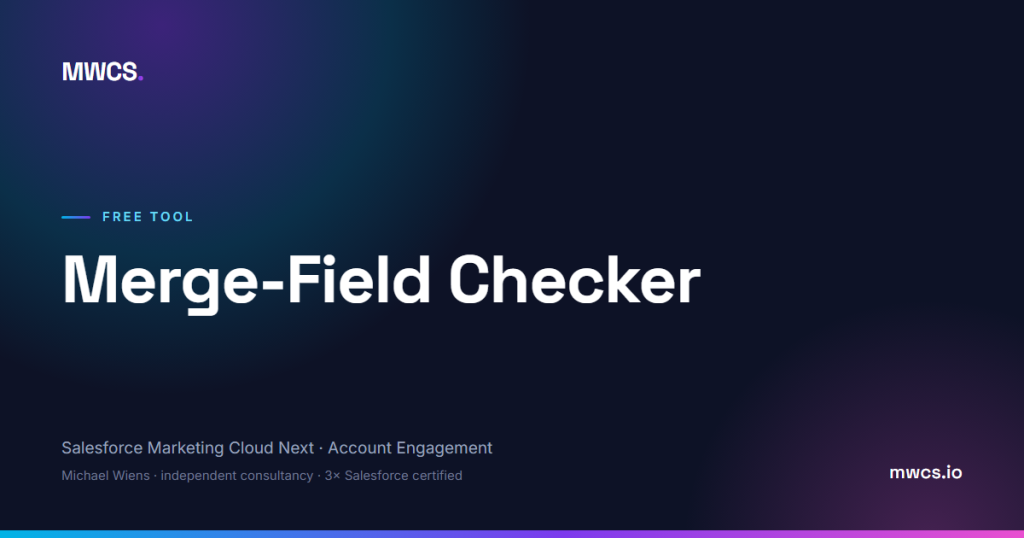 Merge-Field Checker — MWCS