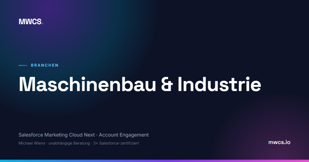 Maschinenbau & Industrie — MWCS