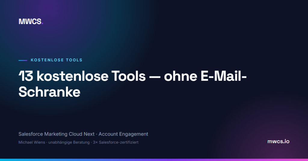 Kostenlose Tools — MWCS