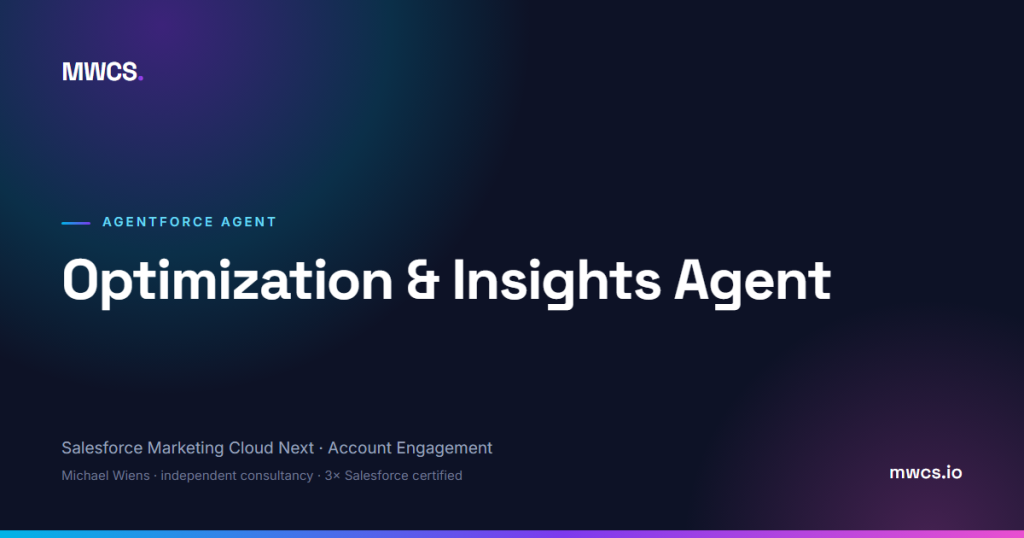 Optimization & Insights Agent — MWCS